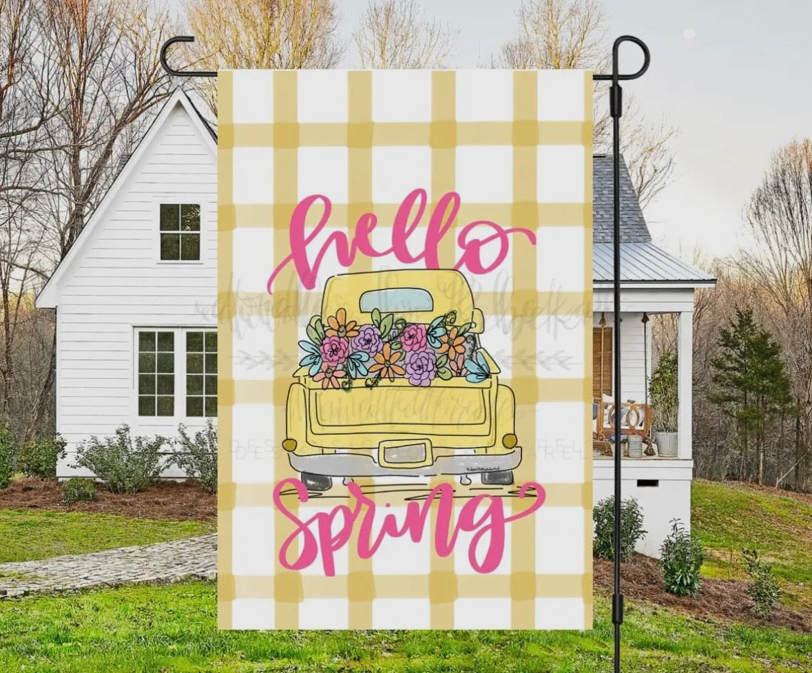 Hello Spring Garden Flag | Pre-Order (Coming Late March)