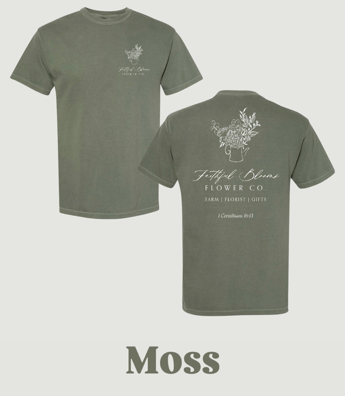 Faithful Blooms T-Shirt | Moss