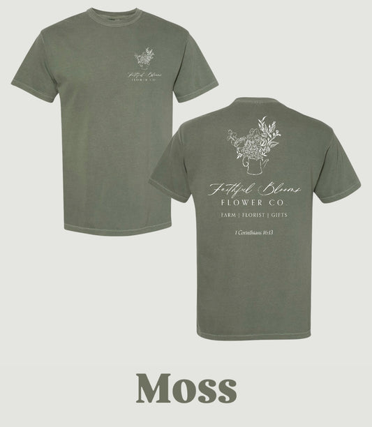 Faithful Blooms T-Shirt | Moss