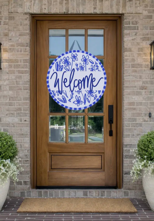 Chinoiserie Welcome Door Hanger | Pre-Order (Coming Late March)