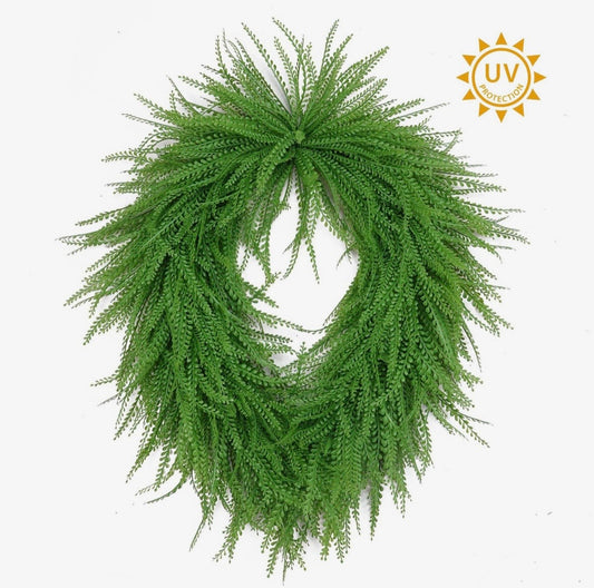Oval Beadgrass Wreath | Green, UV