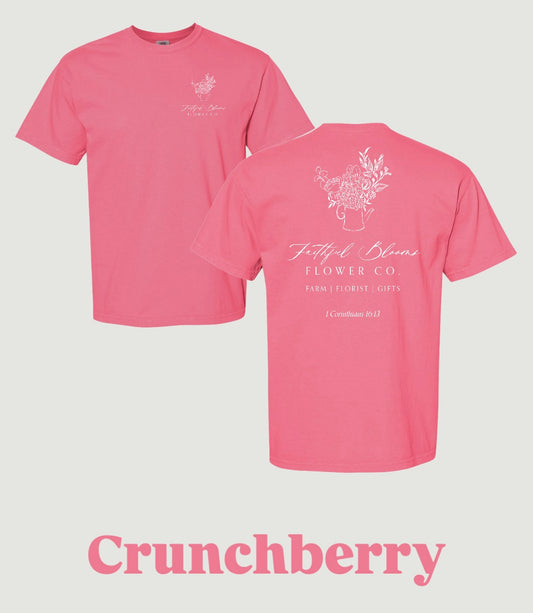 Faithful Blooms T-Shirt | Crunchberry