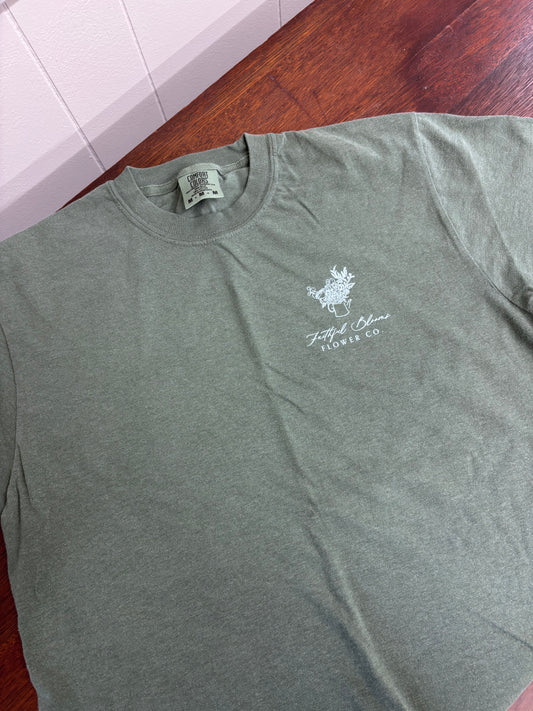 Faithful Blooms T-Shirt | Moss
